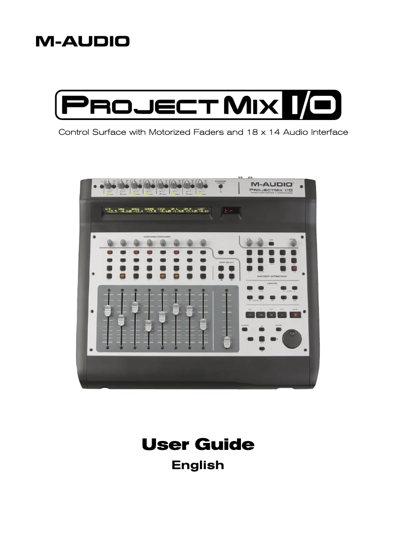 Image de la première page du manuel de l'appareil ProjectMix I/O