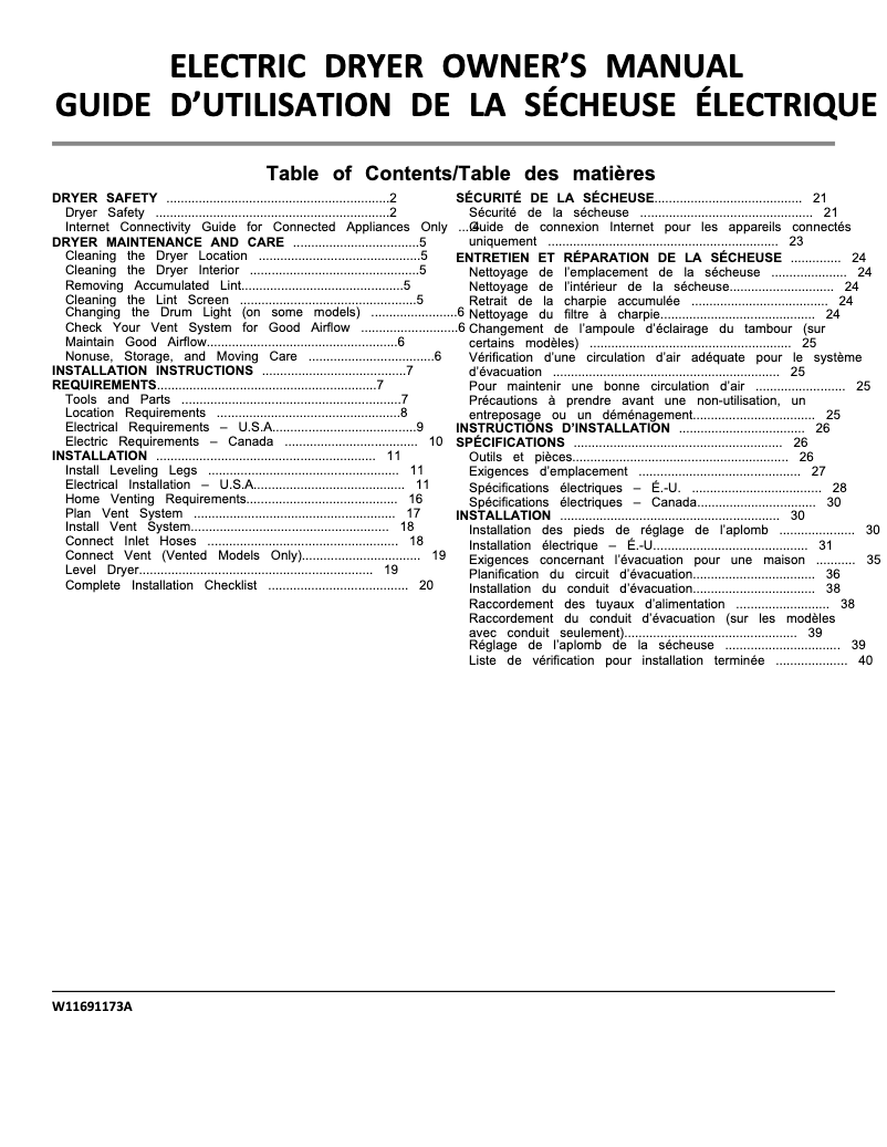 Page n°1 - Fiche technique Whirlpool WED4616FW