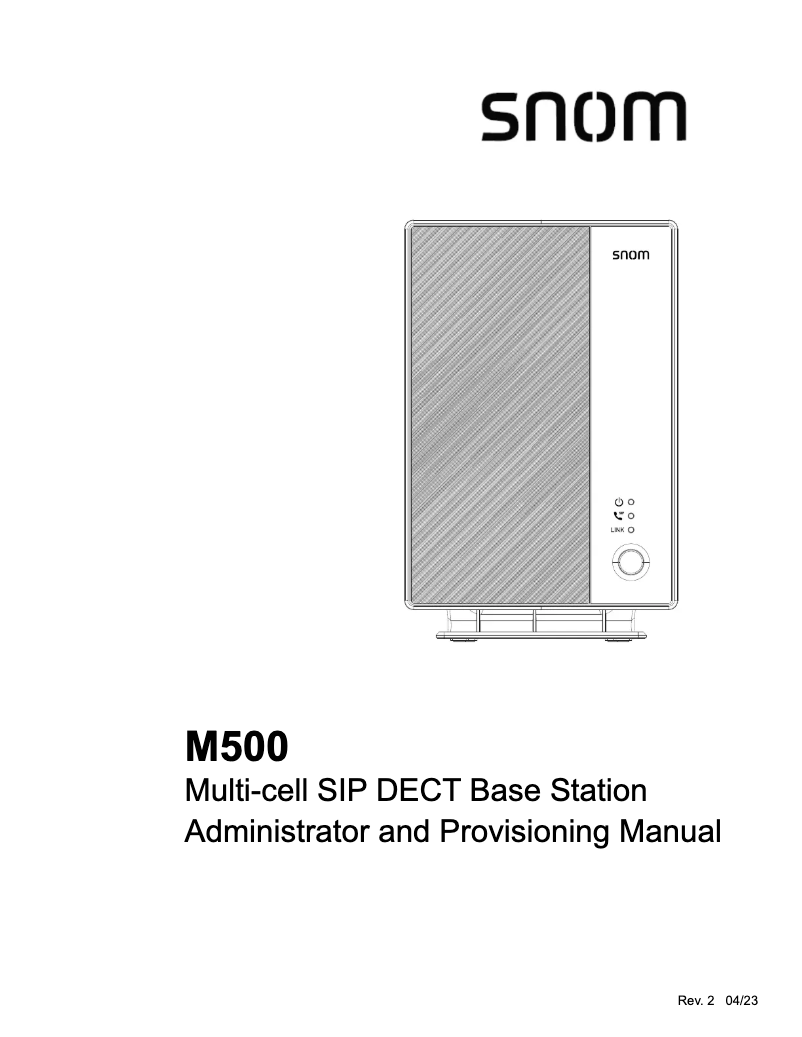 Imagen de la primera página del manual del dispositivo M500