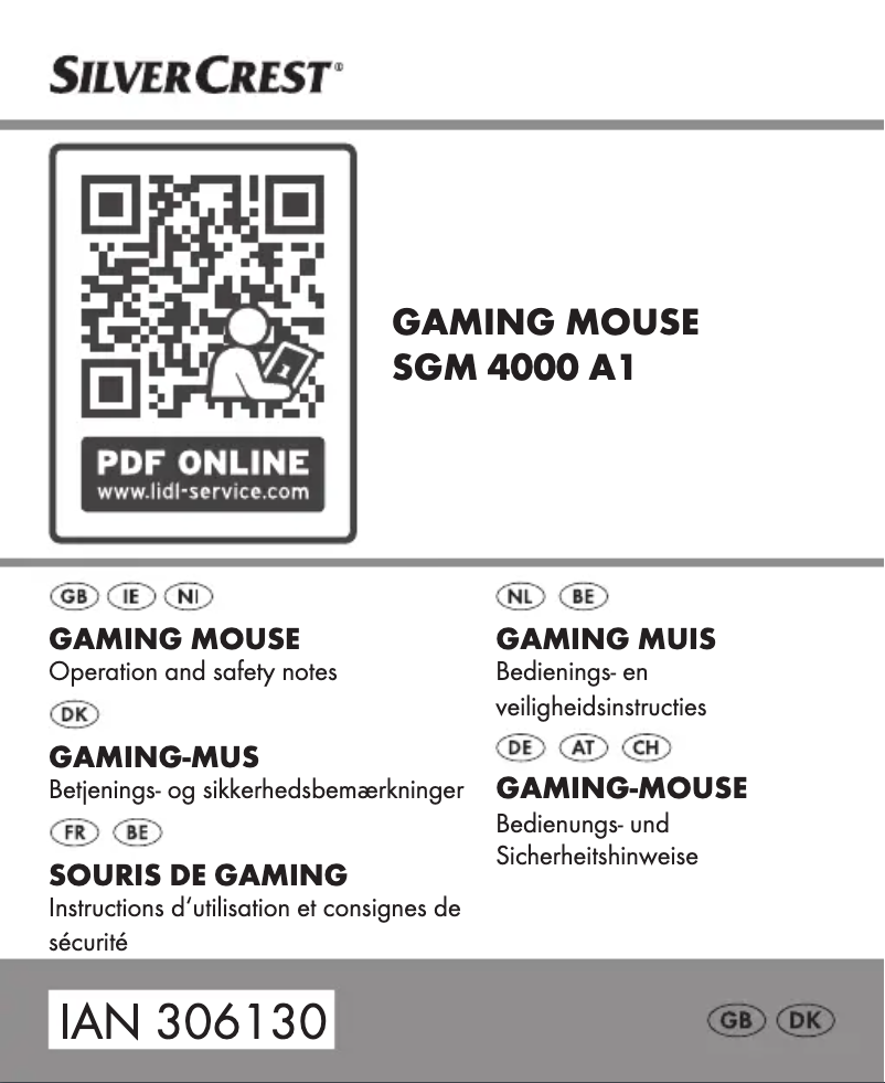 Page n°1 - Manuel utilisateur SilverCrest SGM 4000 A1