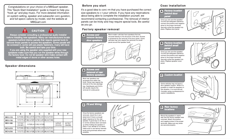 Página 1 del manual Manual de usuario MB Quart Discus DK1-116