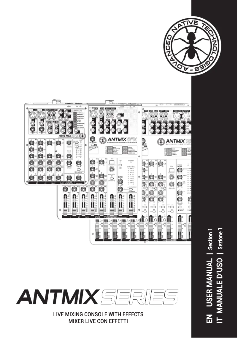 Page n°1 - Manuel utilisateur ANT Antmix 12FX
