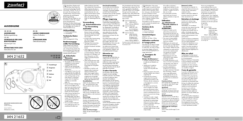 Página 1 del manual Manual de usuario Zoofari IAN 21652