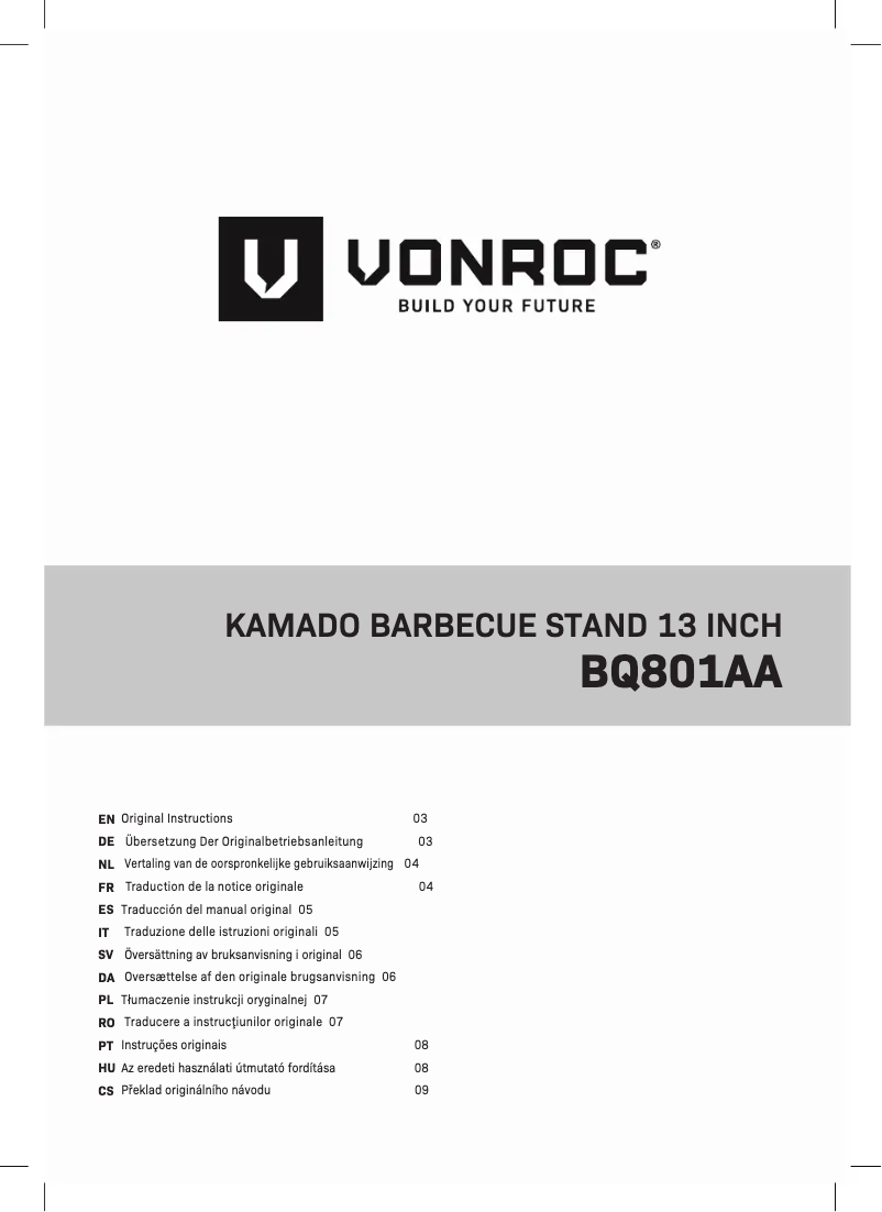 Page n°1 - Manuel utilisateur Vonroc BQ801AA