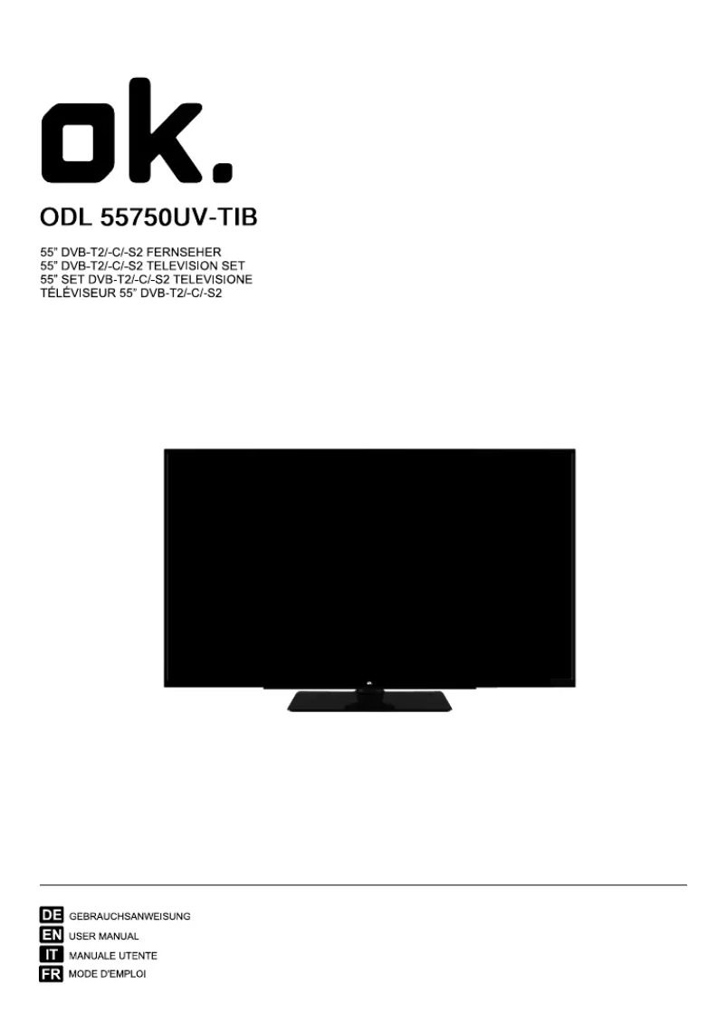 Page n°1 - Manuel utilisateur OK ODL 55750UV-TIB