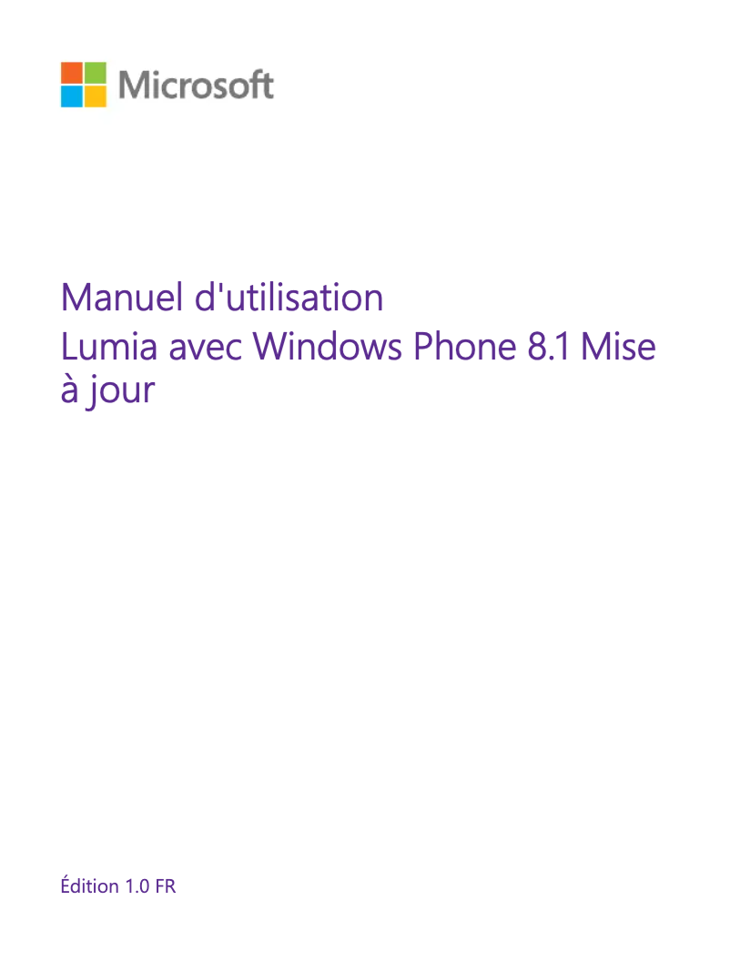 Page 1 de la notice Manuel utilisateur Microsoft Lumia 430 Dual SIM