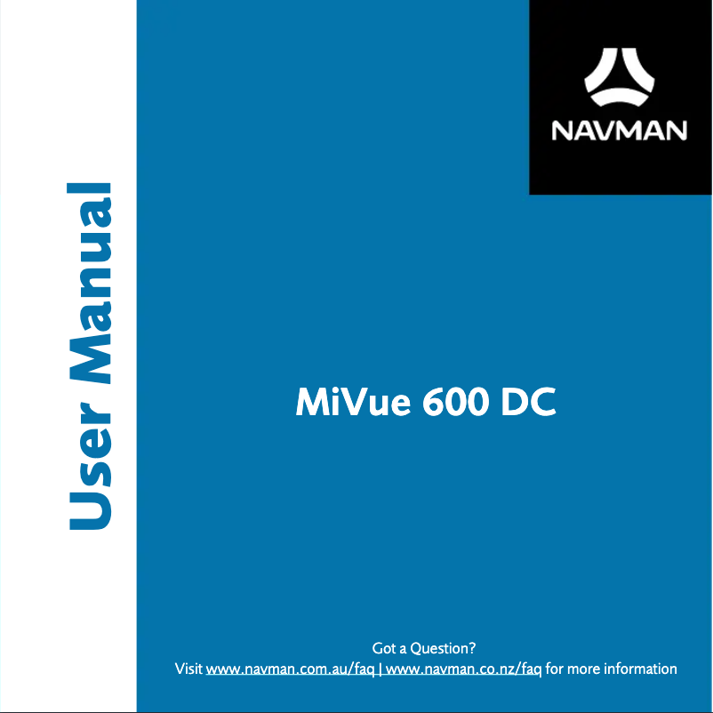 Image de la première page du manuel de l'appareil MiVue 600 DC