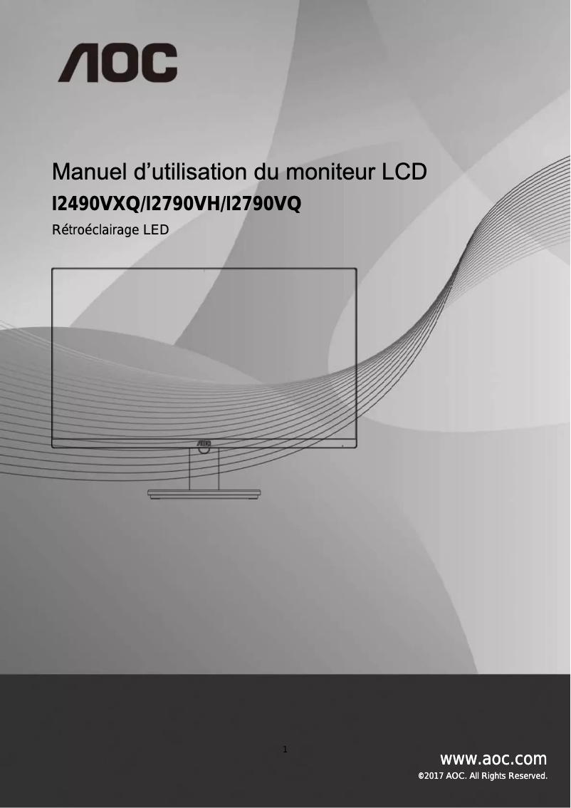 Page n°1 - Mode d'emploi AOC I2490VXQ