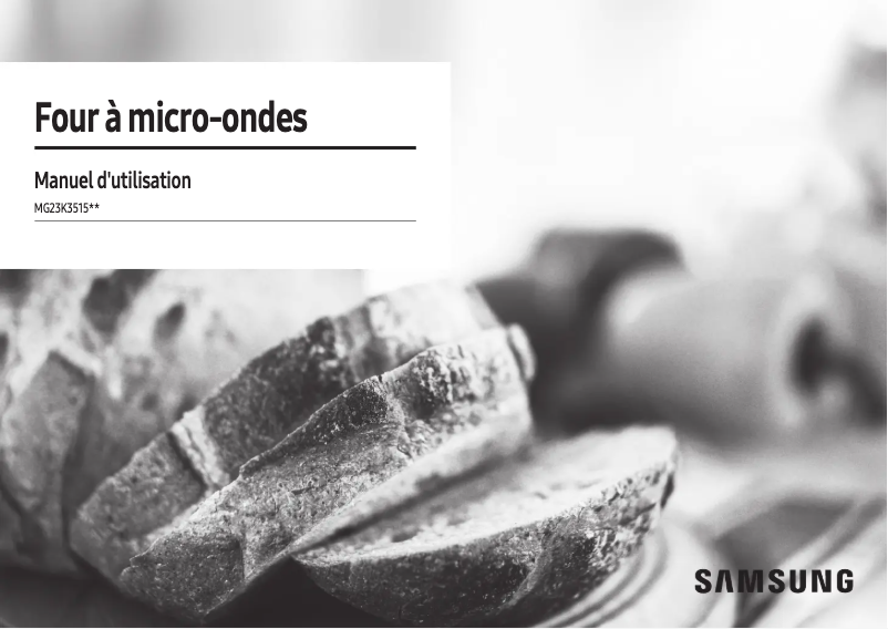 Page n°1 - Manuel utilisateur Samsung MG23K3515AK