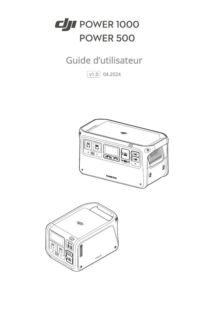 Page n°1 - Manuel utilisateur DJI Power 500