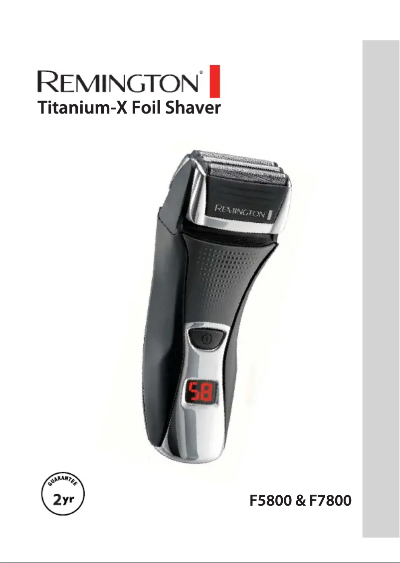 Page n°1 - Manuel utilisateur Remington Titanium-X F7800 