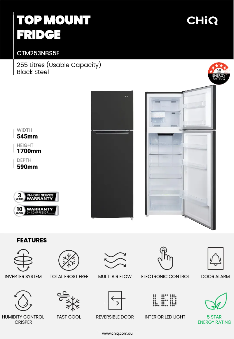 Imagen de la primera página del manual del dispositivo CTM253NBS5E