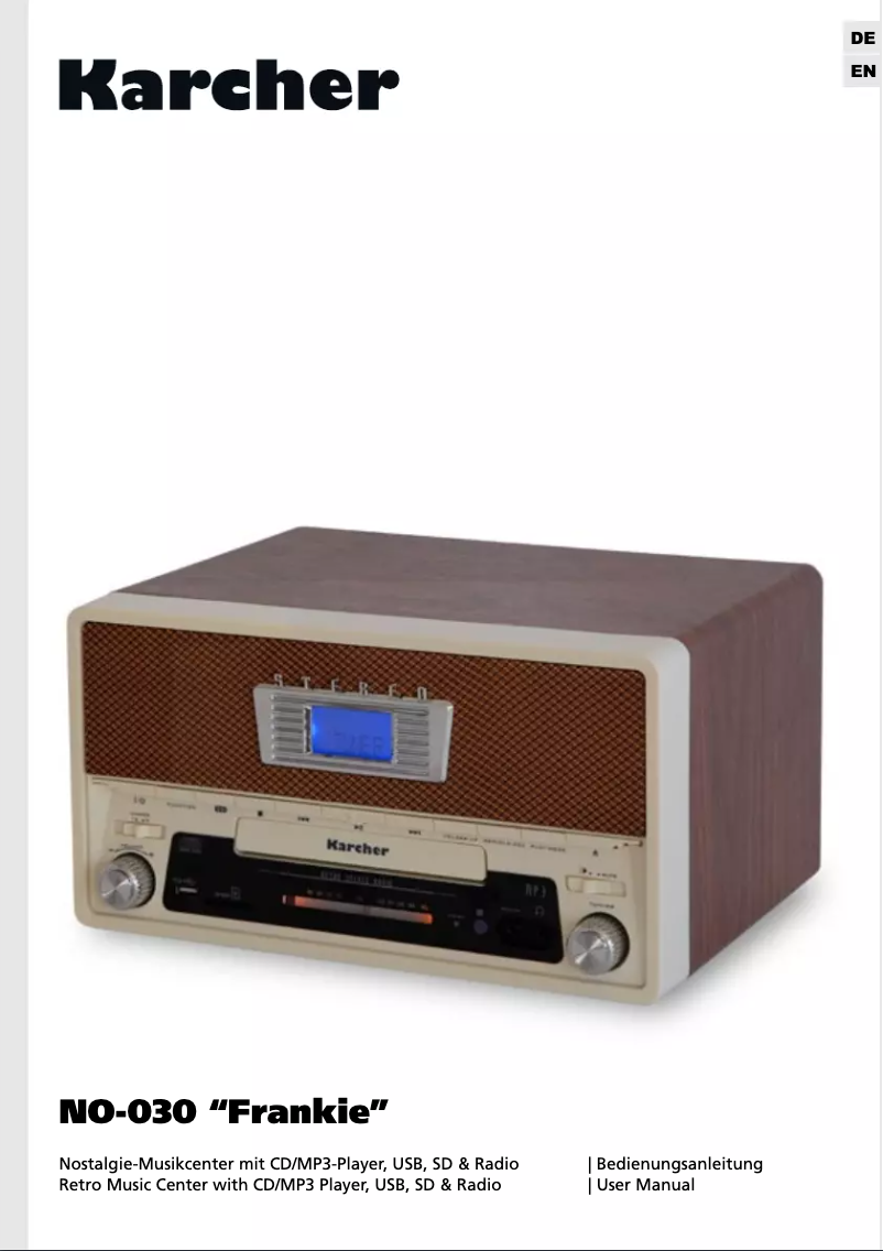 Página 1 del manual Manual de usuario Karcher Audio NO-030 Frankie