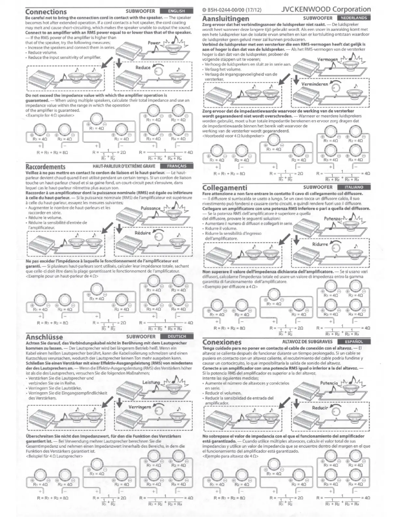 Page n°1 - Manuel utilisateur Kenwood Excelon KFC-XW1241