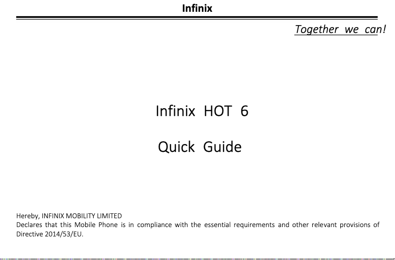 Página 1 del manual Manual de usuario Infinix X606D
