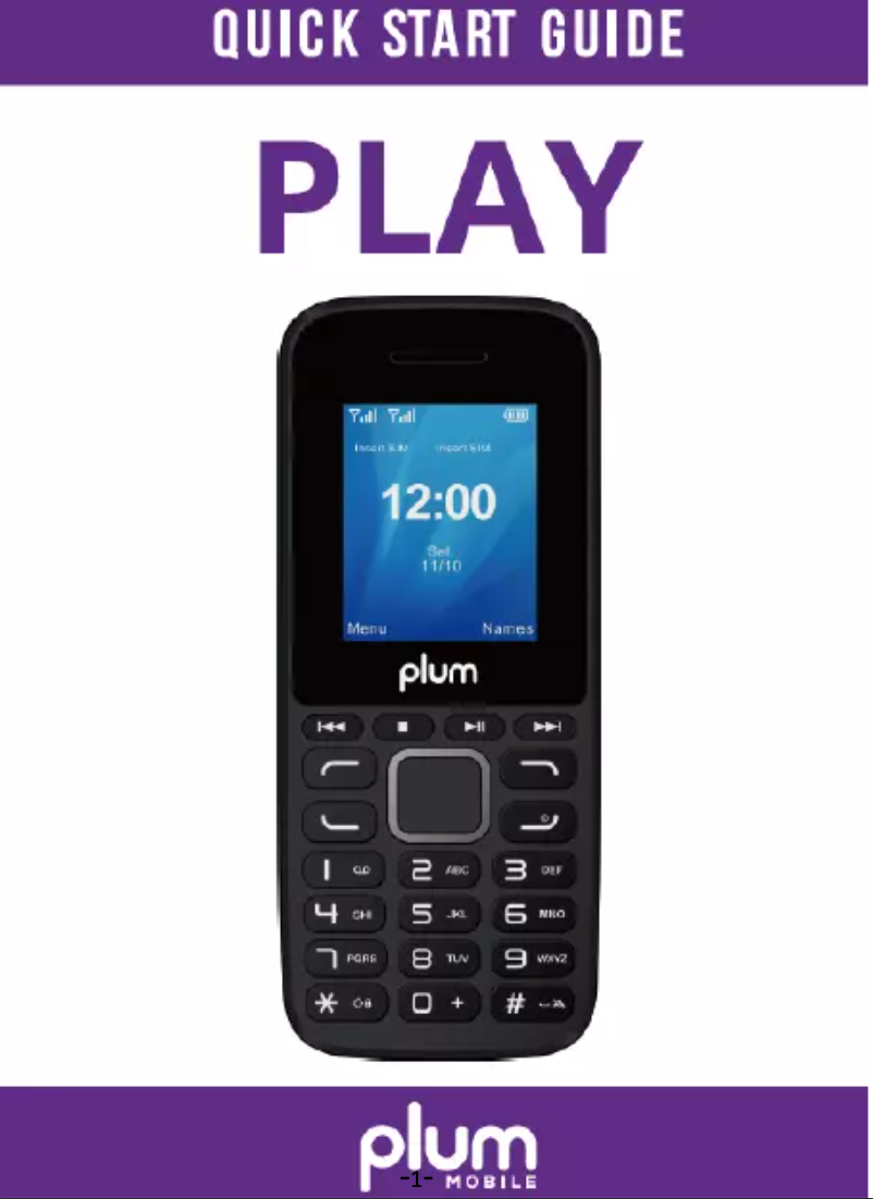 Page 1 de la notice Manuel utilisateur Plum B106