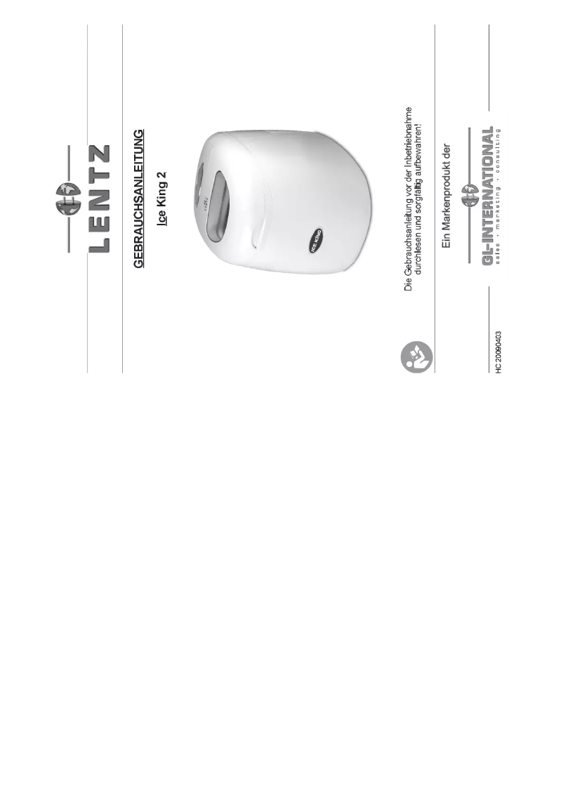Page 1 of the manual User Manual Lentz Ice King 2