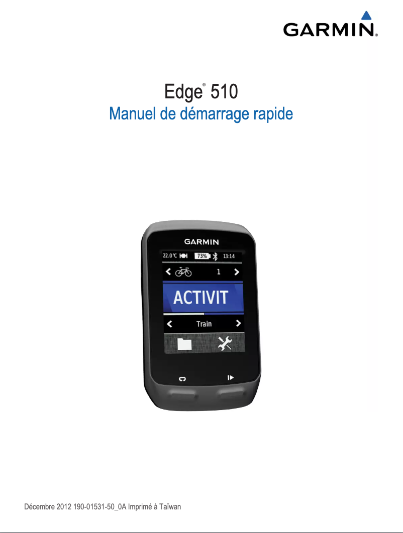 Image de la première page du manuel de l'appareil Edge 510