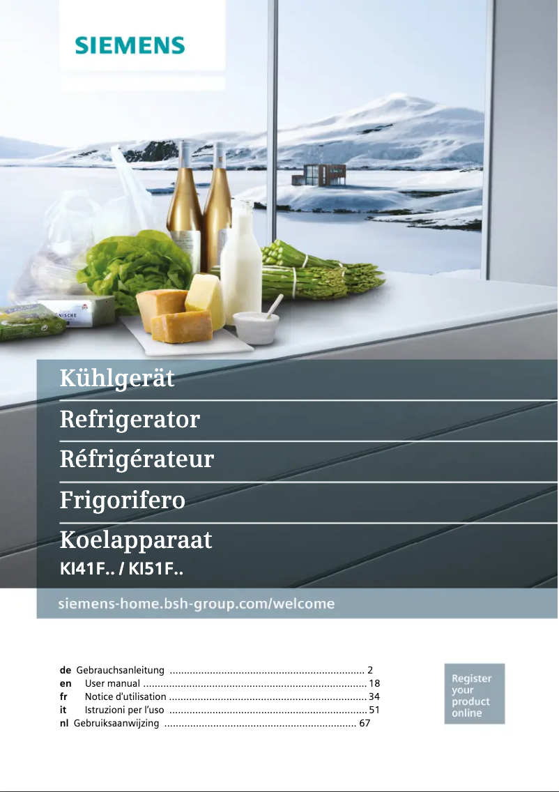 Page n°1 - Manuel utilisateur Siemens KI51FAF30