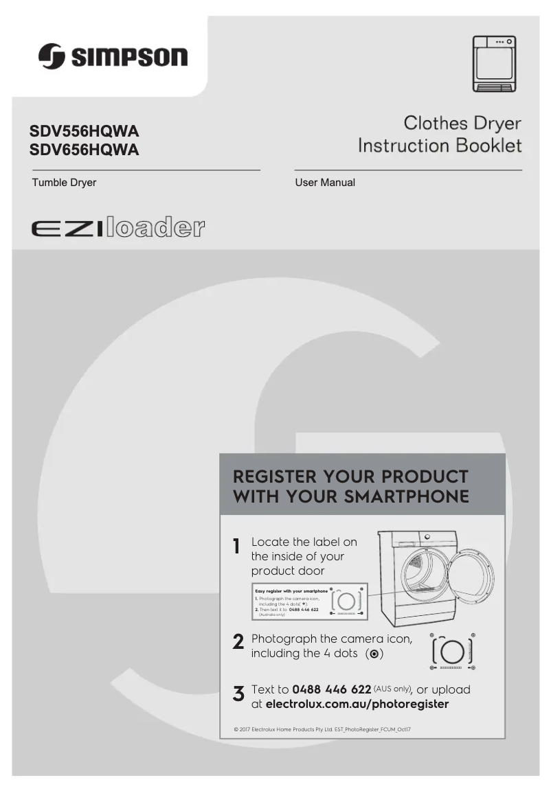 Page n°1 - Manuel utilisateur Simpson SDV556HQWA