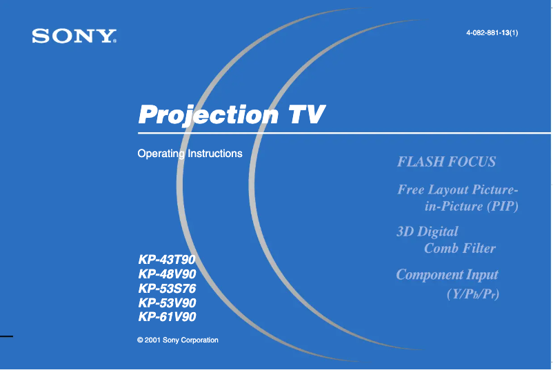 Page 1 de la notice Manuel utilisateur Sony KP-53S76