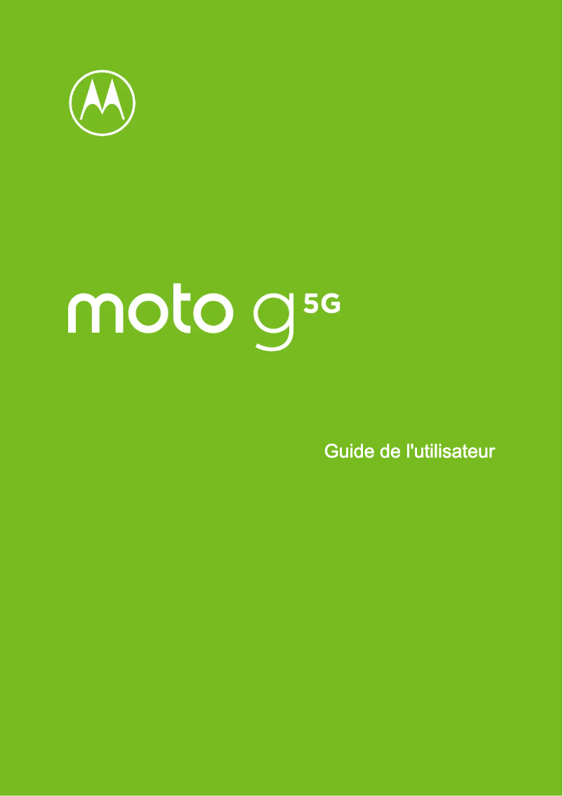 Page 1 de la notice Manuel utilisateur Motorola Moto G