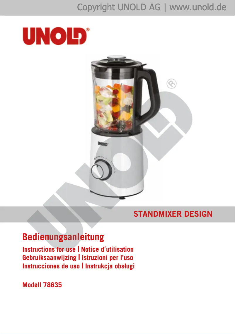 Imagen de la primera página del manual del dispositivo Design 78635