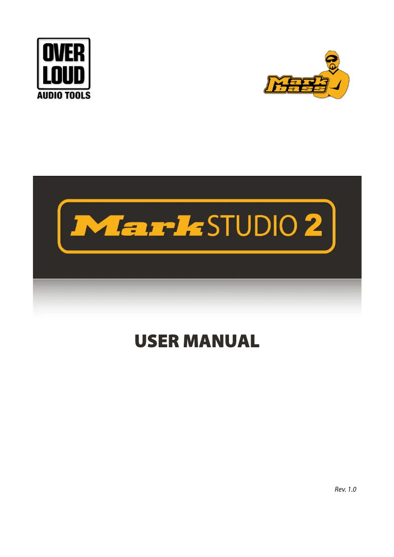 Page n°1 - Manuel utilisateur Overloud Mark Studio 2