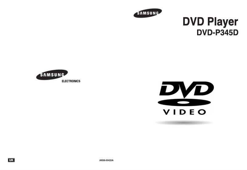 Page n°1 - Manuel utilisateur Samsung DVD-P345D