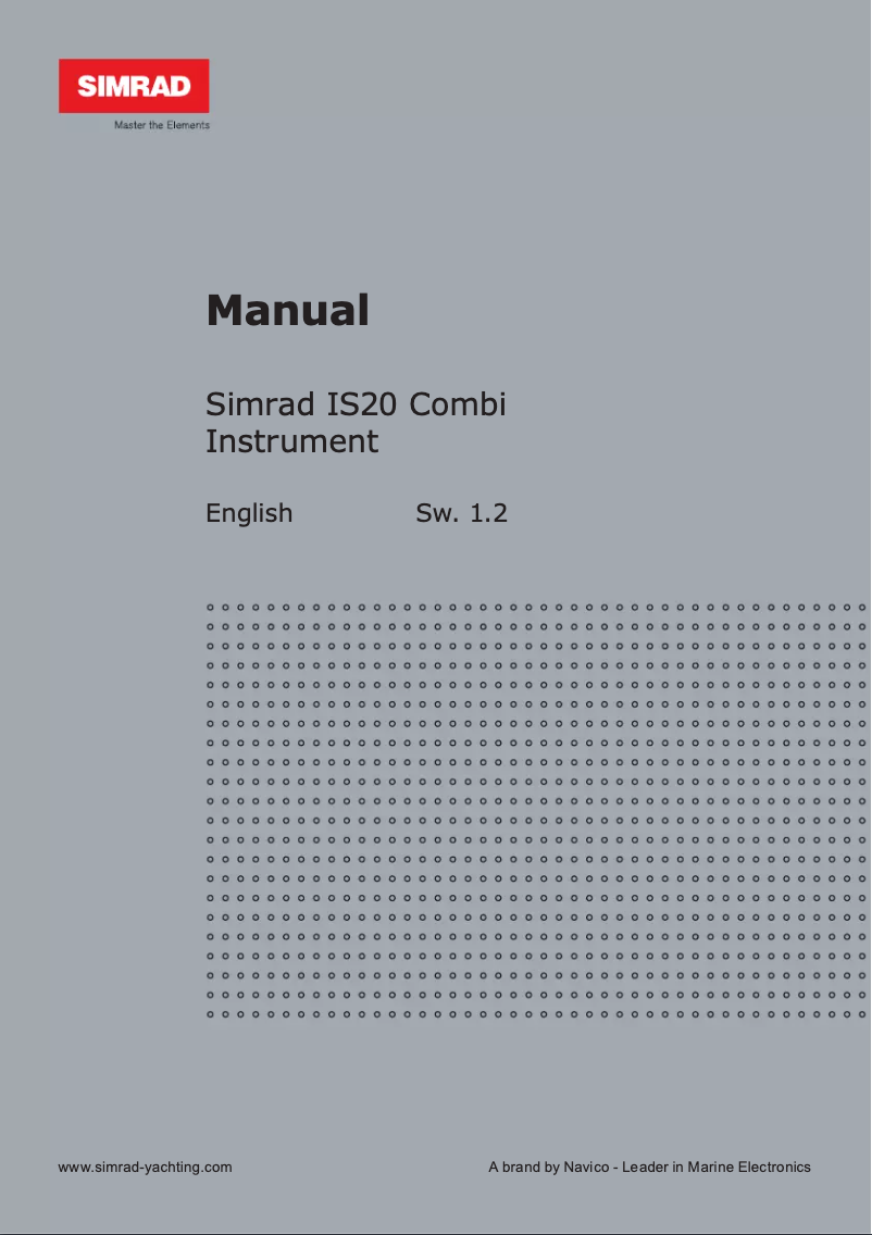 Image de la première page du manuel de l'appareil IS20 Combi