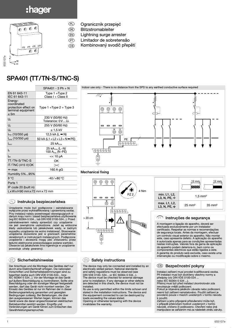 Image de la première page du manuel de l'appareil SPA401