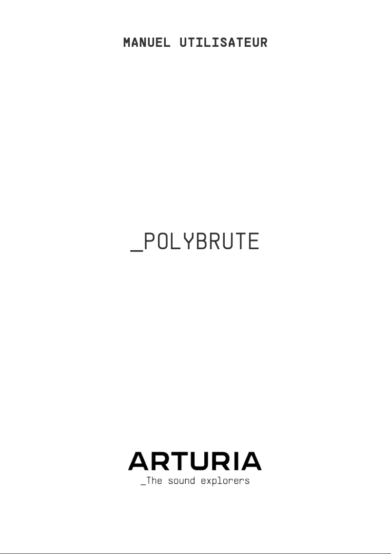 Page 1 de la notice Manuel utilisateur Arturia PolyBrute