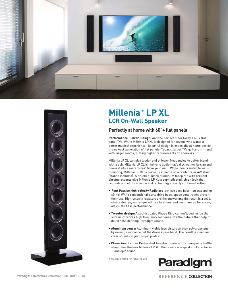 Image de la première page du manuel de l'appareil Millenia LP XL