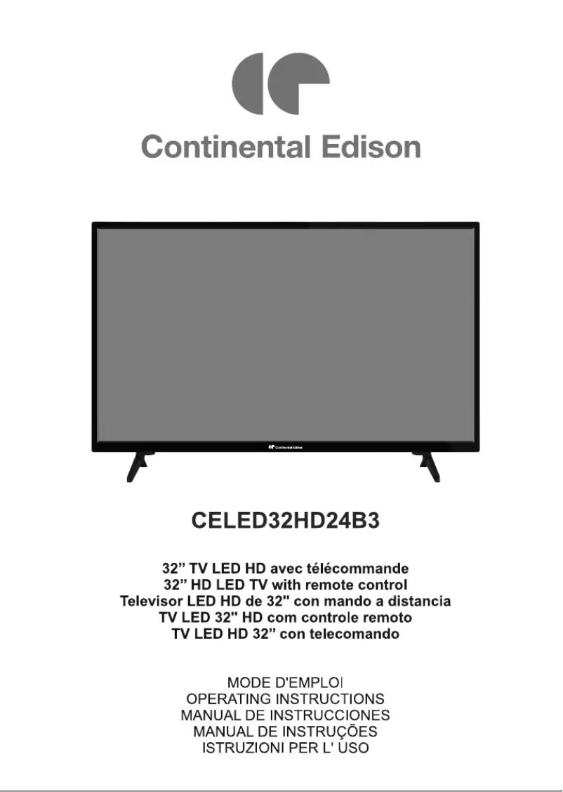 Page 1 de la notice Manuel utilisateur Continental Edison CELED32HD24B3