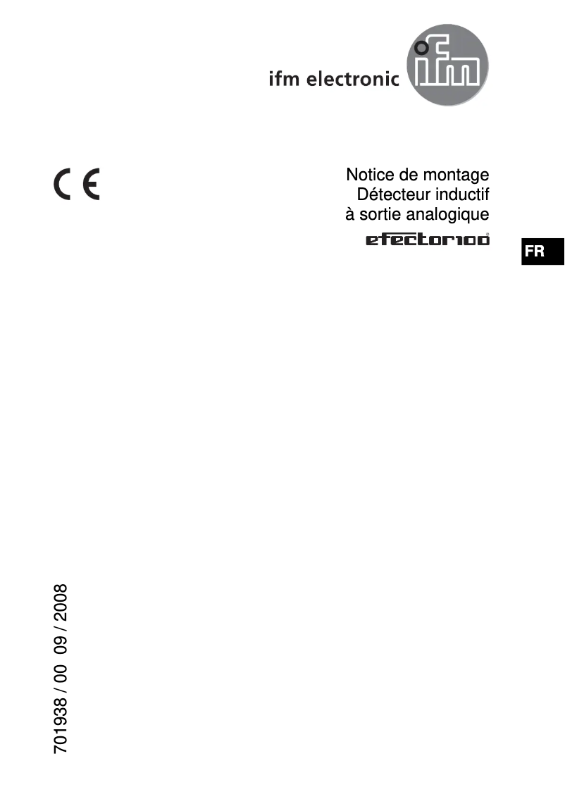Page 1 de la notice Manuel utilisateur IFM IG6083