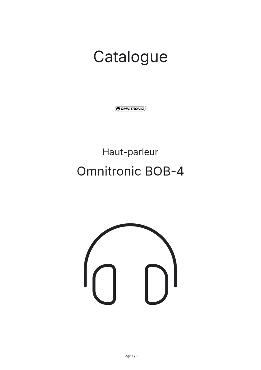 Image de la première page du manuel de l'appareil BOB-4