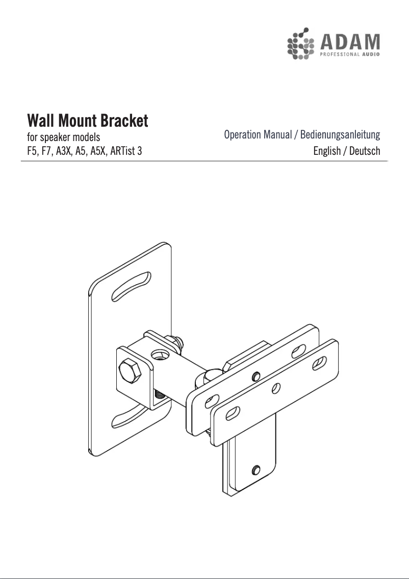 Image de la première page du manuel de l'appareil BRACKET