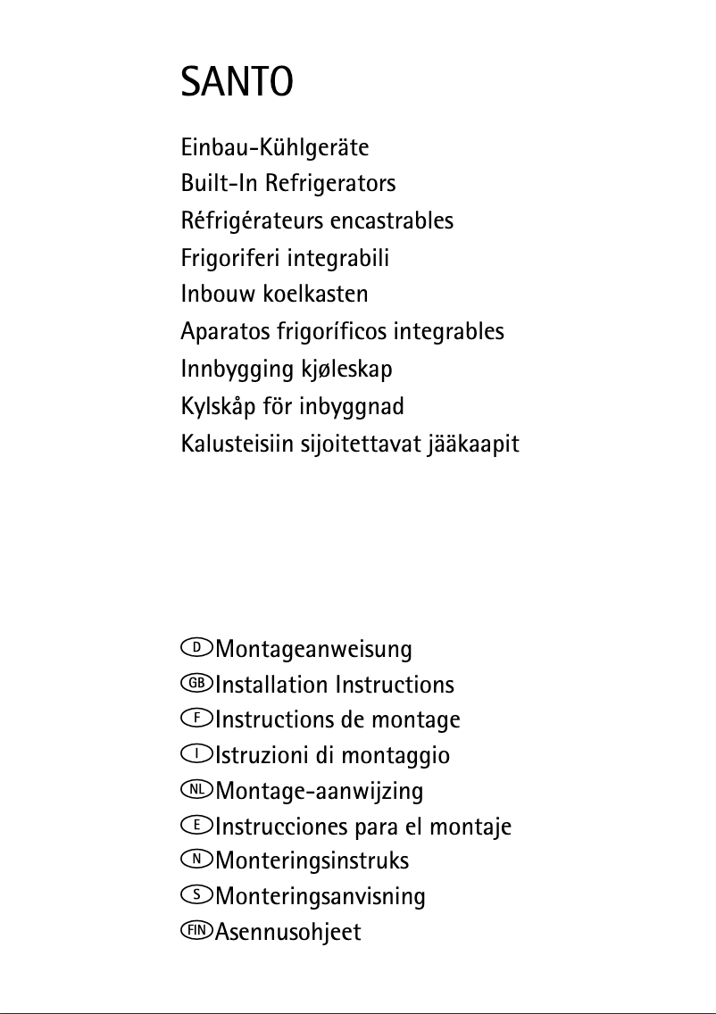 Image de la première page du manuel de l'appareil Santo K 88800 E