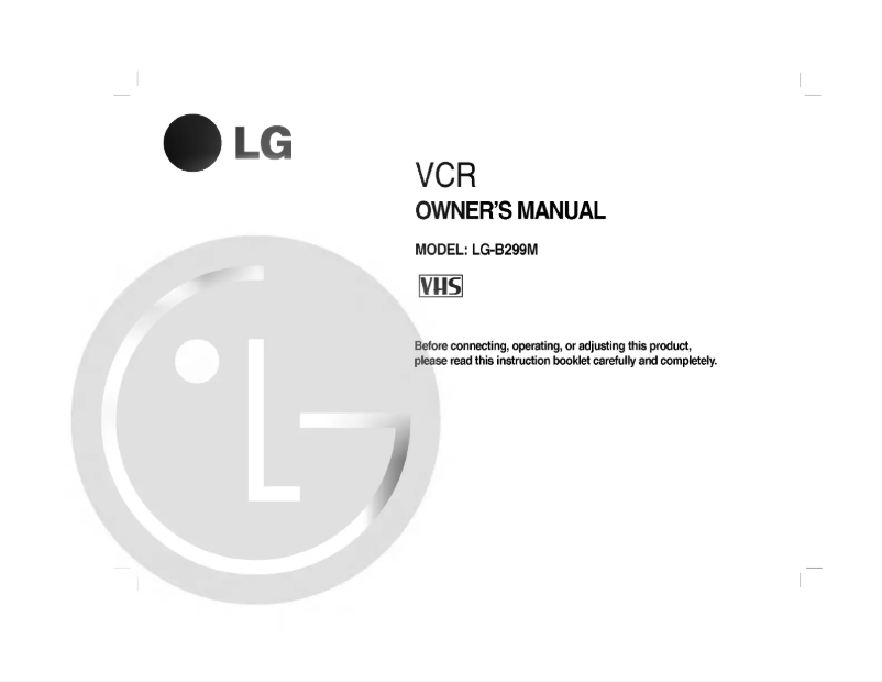 Page 1 de la notice Manuel utilisateur LG ABC990M
