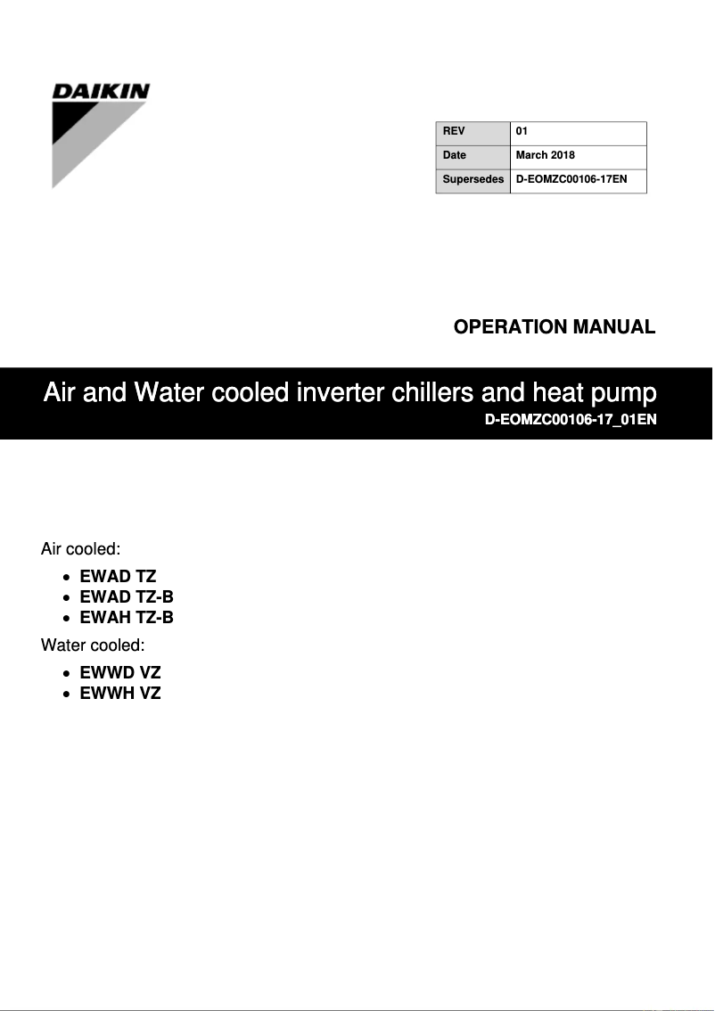 Página 1 del manual Manual de usuario Daikin EWAH770TZPRB2