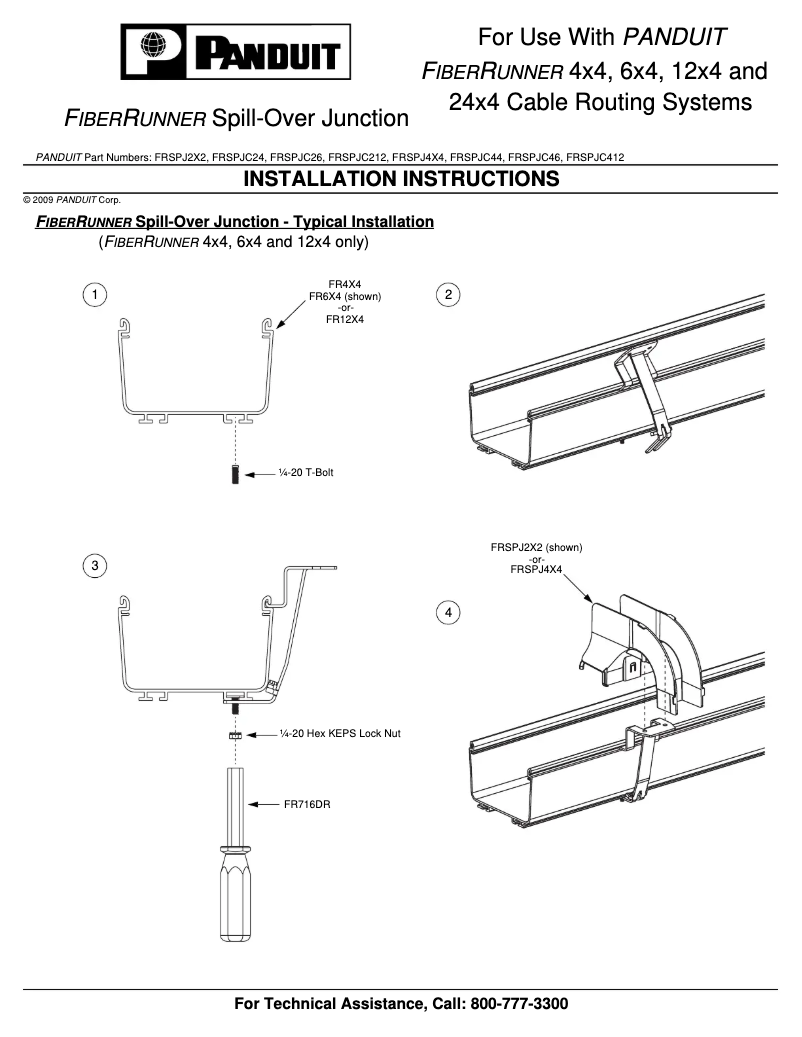 Page 1 de la notice Manuel utilisateur Panduit FRSPJC24OR