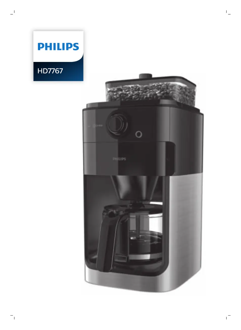 Página 1 del manual Manual de usuario Philips Grind & Brew HD7767