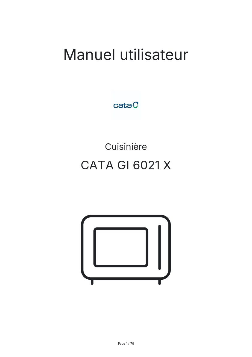 Image de la première page du manuel de l'appareil GI 6021 X