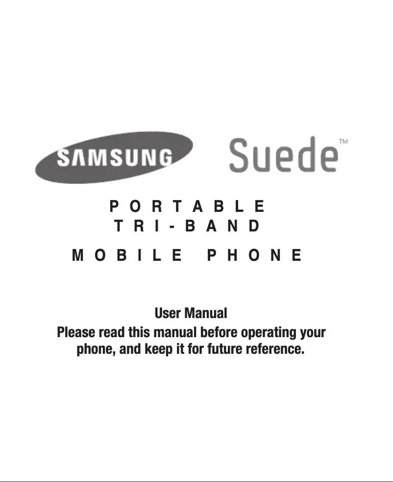 Page 1 de la notice Manuel utilisateur Samsung Suede