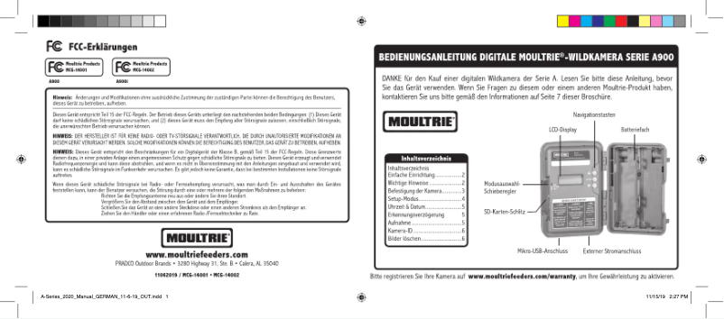 Image de la première page du manuel de l'appareil BC-800