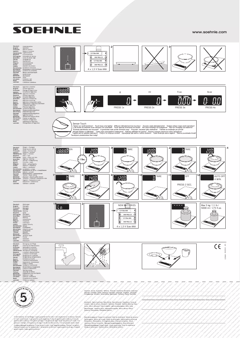 Page n°1 - Manuel utilisateur Soehnle Attraction 66171 5