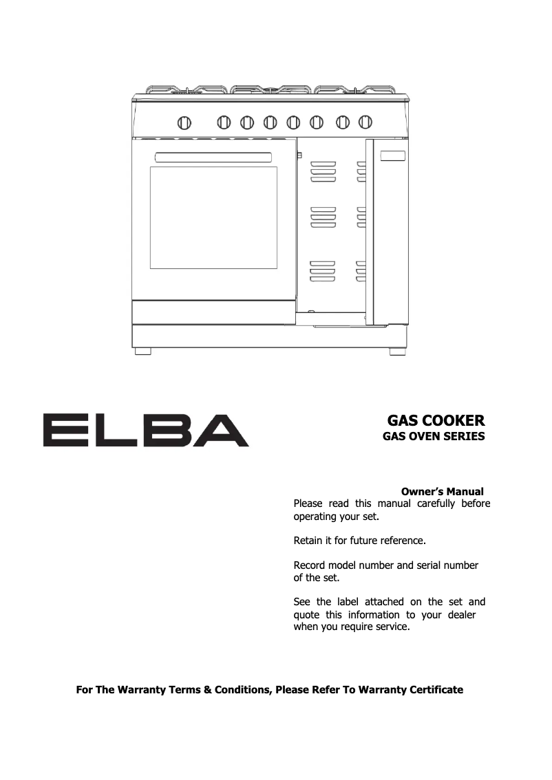 Page 1 de la notice Manuel utilisateur Elba EGC-C9703G(BK)