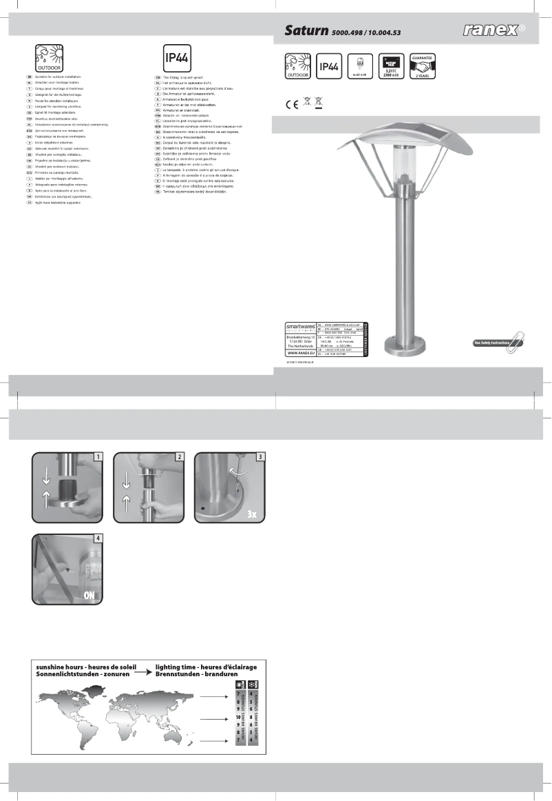 Page 1 de la notice Manuel utilisateur Smartwares 10.004.53