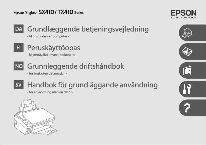 Page n°1 - Manuel utilisateur Epson Stylus SX410