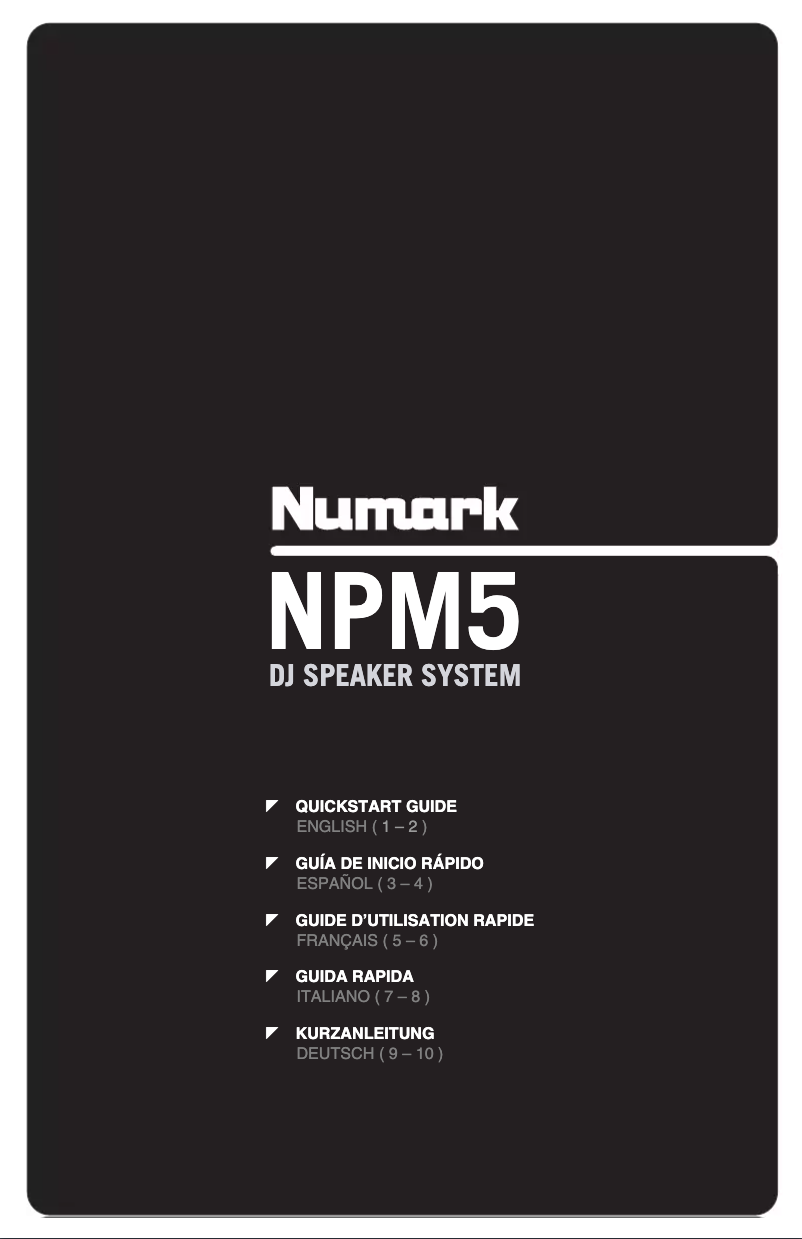 Page 1 de la notice Manuel utilisateur Numark NPM100